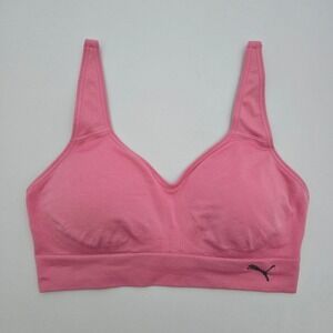 Puma Women's Seamless Convertible Sports Bra Pink Size Medium